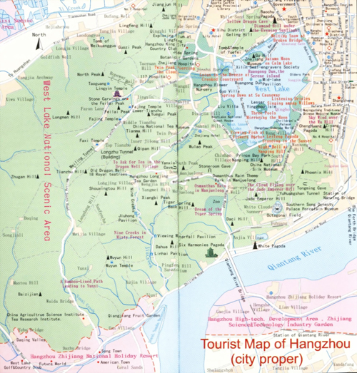 hangzhou touristique carte